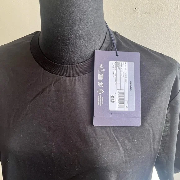 Prada Black Short-Sleeve Crewneck T-Shirt - Picture 2 of 8